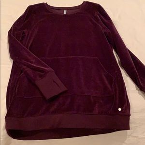 Fabletics Maroon colored velvet feel tunic